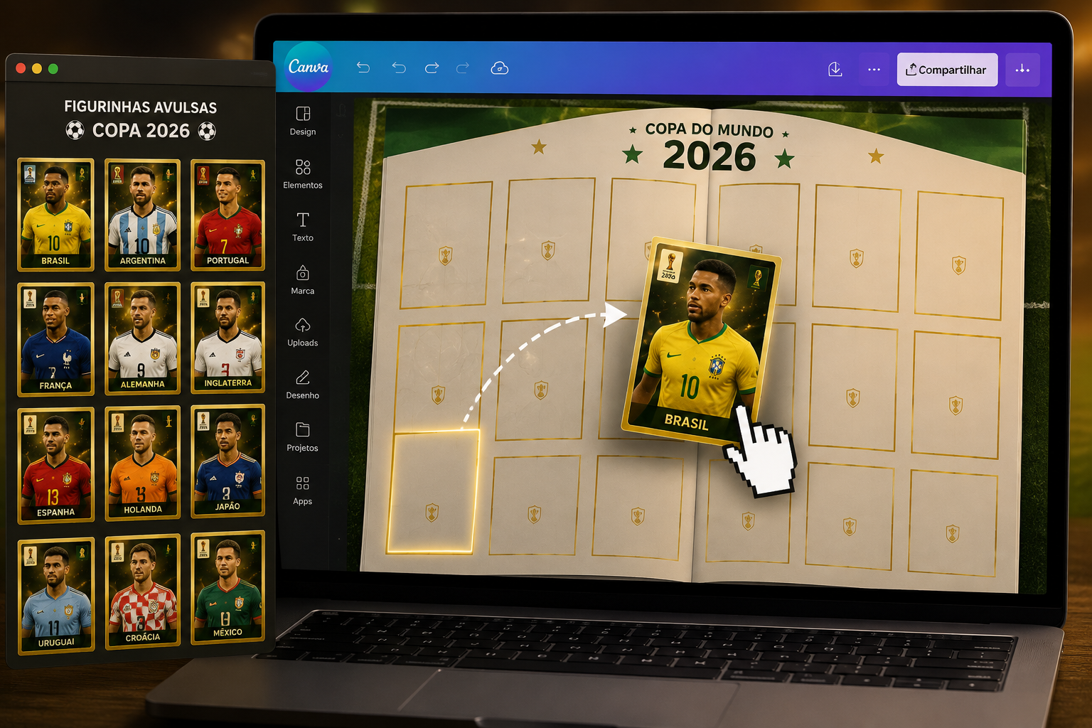 Mockup do produto no Canva